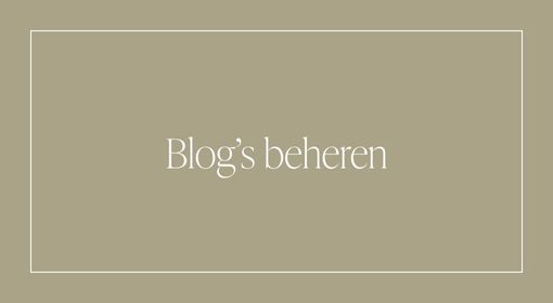 Mini cursus: Blog(s) beheren